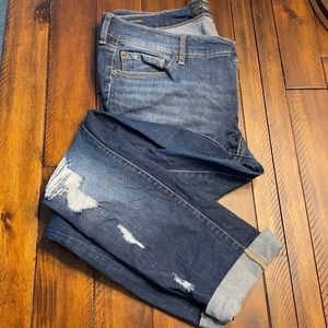 Torrid sz 16R boyfriend jeans w/ distressed crop